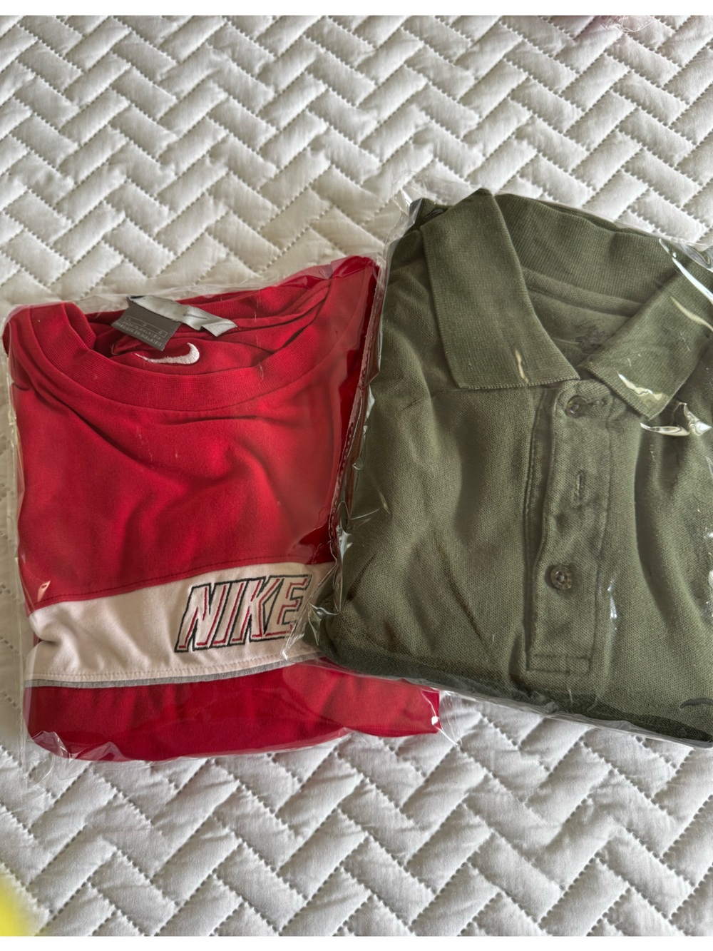 Nike Red and Beverly Hills Polo Clun Olive Green Two-Pack Polo & Logo Tee